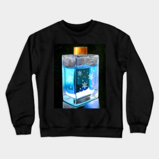 Christmas winter spell bottle snowflakes Crewneck Sweatshirt